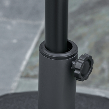  Baza pentru umbrela rotunda Φ55cm din plastic de 30kg pentru stalpi de 38-48mm negru [8]