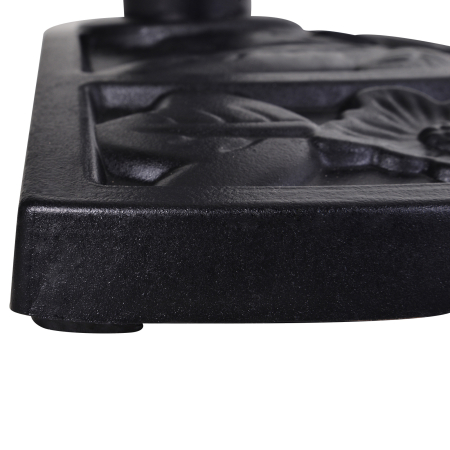Baza  pentru Umbrela Semicirculara de Ø3.8 si Ø4.8 mm din Rasina cu Manivela, 50x31x32 cm, Negru [6]