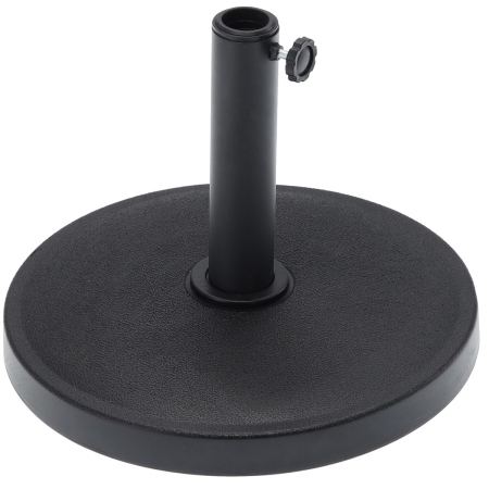 Gradina & balcon - Baza umbrela din beton 12 kg, cu prindere metalica reglabila, rotunda, negru