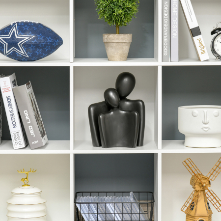  Biblioteca 9 Compartimente Cub Alb 91,5x29,5x91,5cm [7]