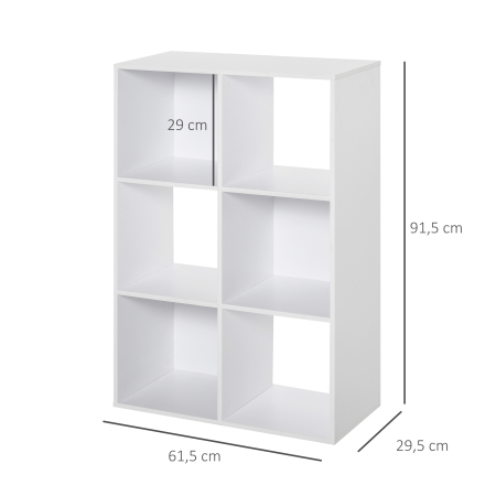  Biblioteca Alba - 6 Compartimente Cub 91,5×29,5×61,5 cm [2]