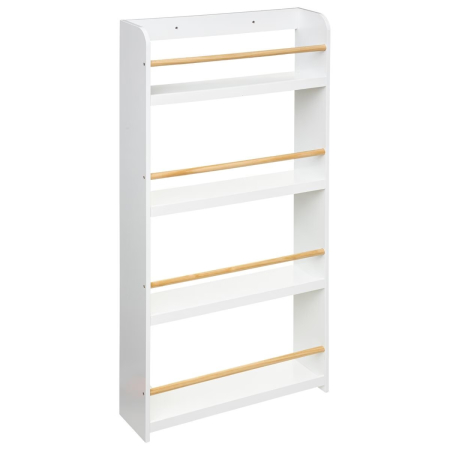 Mobila copii - Biblioteca copii Atmosphera Classic, 4 rafturi, MDF si lemn de pin, 55x112 cm, alb