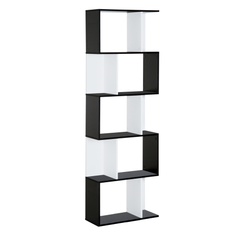 Living & hol -  biblioteca de perete, 5 rafturi, 60x24x184.5cm