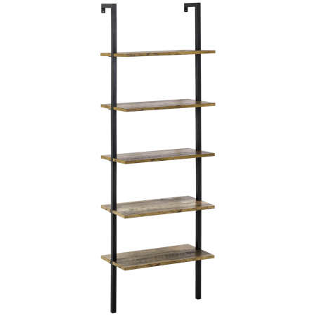 Living & hol -  Biblioteca Industriala cu Scara - 5 Niveluri 60×30×184,5 cm