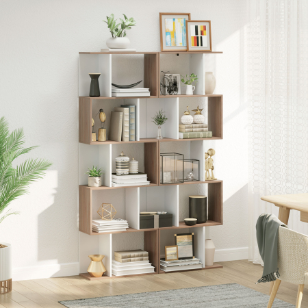  Biblioteca Perete - 5 Rafturi Lemn Alb 60×24×184,5 cm [6]