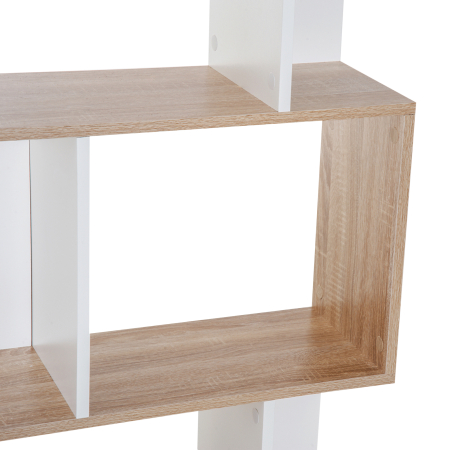  Biblioteca Perete - 5 Rafturi Lemn Alb 60×24×184,5 cm [7]