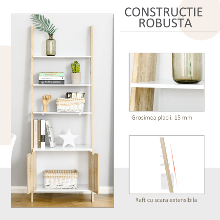  Biblioteca Stil Nordic Rafturi + Dulap [3]