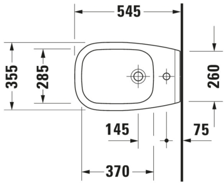 Bideu Duravit 22571500002, D-Code, montaj suspendat, preaplin, zona montaj interior, seria D-Code, alb [5]