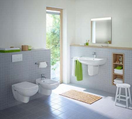 Bideu Duravit 22571500002, D-Code, montaj suspendat, preaplin, zona montaj interior, seria D-Code, alb [2]