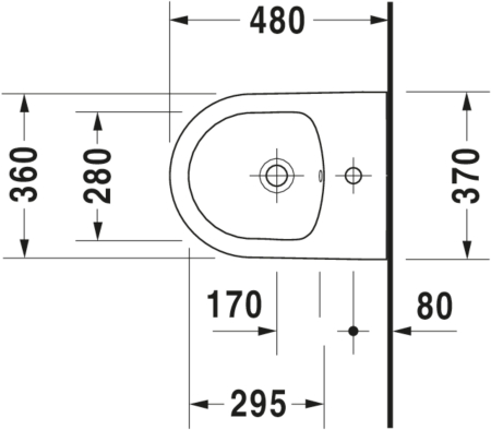 Bideu Duravit 2290150000, Me by Starck, montaj suspendat, zona montaj interior, elemente fixare ascunse, alb [5]