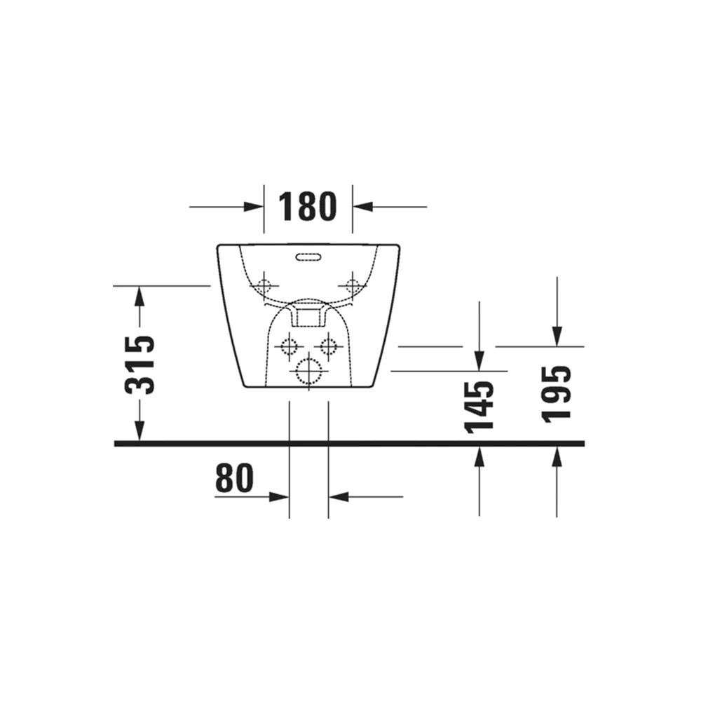 Bideu Duravit 2298150000, Soleil, montaj suspendat, preaplin, zona montaj interior, seria Soleil, alb [1]
