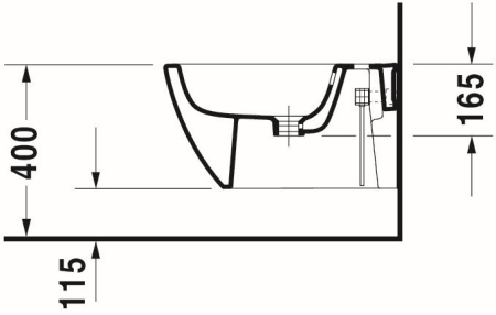 Bideu Duravit Happy D.2, suspendat, alb, 2258150000 [3]