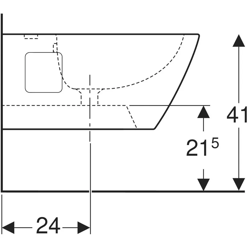 Bideu Geberit Selnova Square, suspendat, alb, 501.547.01.1 [3]