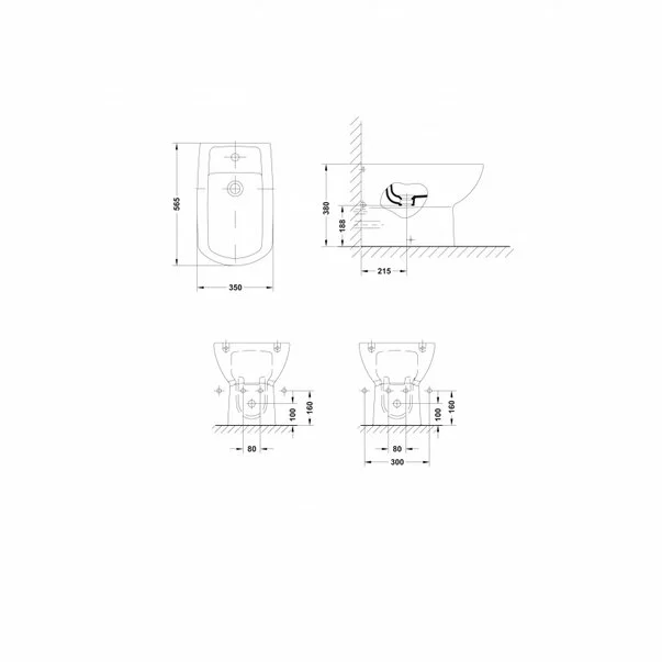 Bideu pe pardoseala BTW Gala Smart 56.5x35 [2]