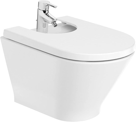 Bideu Roca A3570N6000, The Gap Round, montaj suspendat, preaplin, zona montaj interior, elemente fixare ascunse, alb [3]