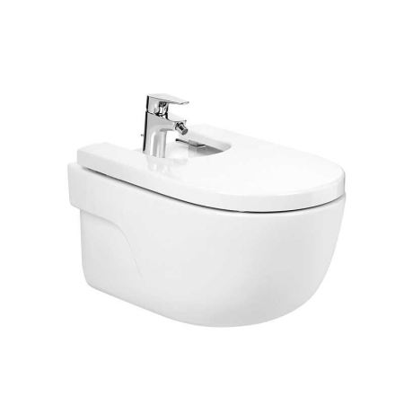 Bideu Roca A357248000, 560 mm, 360 mm, 300 mm, 1 nr orificii baterie, suprafata antiaderent, suspendat, Alb [1]