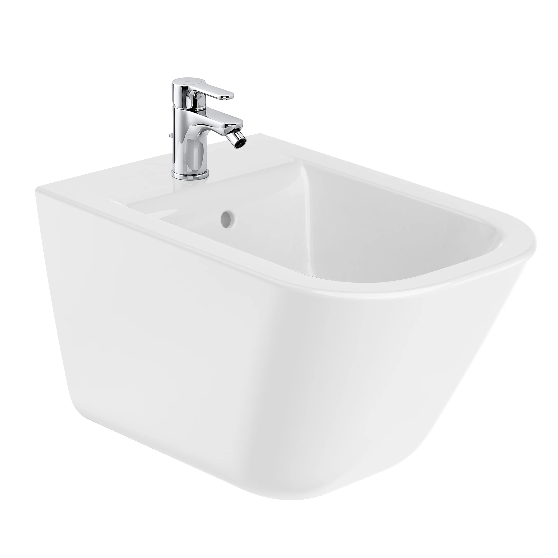 Toalete - Bideu Roca A357476000, 540 mm, 350 mm, 315 mm, 1 nr orificii baterie, suprafata antiaderent, suspendat, Alb