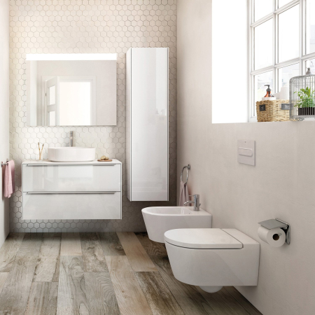 Bideu Roca A357525000, 560 mm, 370 mm, 290 mm, 1 nr orificii baterie, suprafata antiaderent, suspendat, Alb [6]