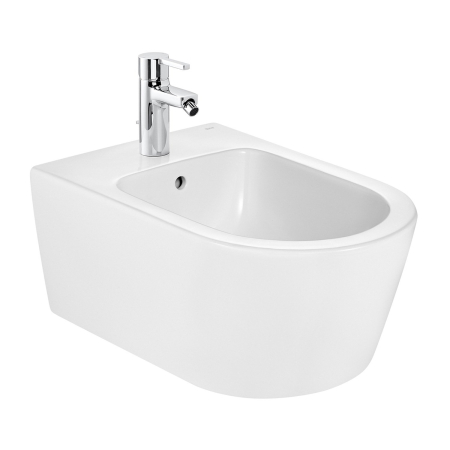 Toalete - Bideu Roca A357525000, 560 mm, 370 mm, 290 mm, 1 nr orificii baterie, suprafata antiaderent, suspendat, Alb