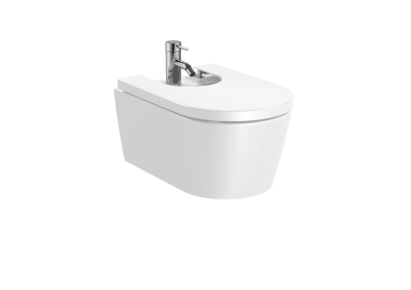 Bideu Roca A357525000, 560 mm, 370 mm, 290 mm, 1 nr orificii baterie, suprafata antiaderent, suspendat, Alb [1]