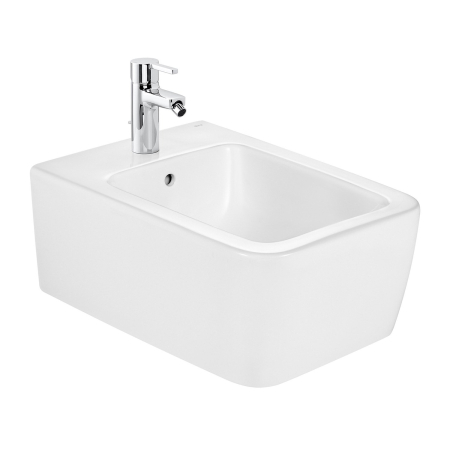 Toalete - Bideu Roca A357535000, 560 mm, 370 mm, 290 mm, 1 nr orificii baterie, suprafata antiaderent, suspendat, Alb
