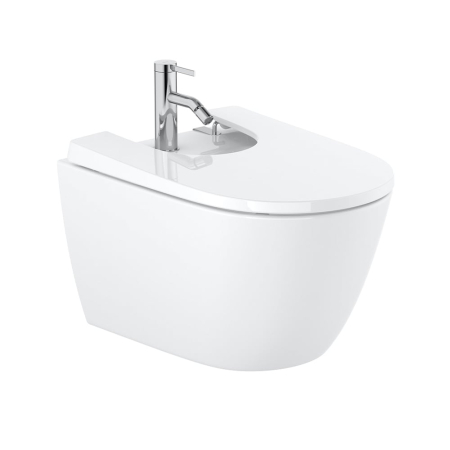 Bideu Roca A357685000, Ona, montaj suspendat, preaplin, zona montaj interior, elemente fixare ascunse, alb [2]