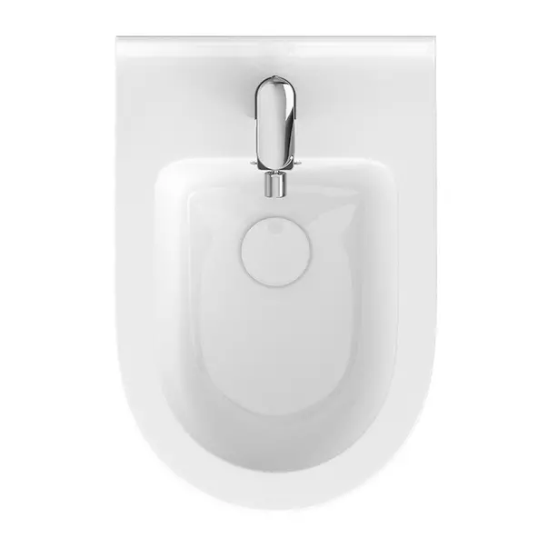 Bideu suspendat Cersanit Crea alb lucios cu fixare ascunsa [4]