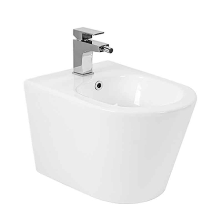 Baie - Bideu suspendat Fluminia Cleo, fixare ascunsa, 36x48.5cm, montaj suspendat, alb
