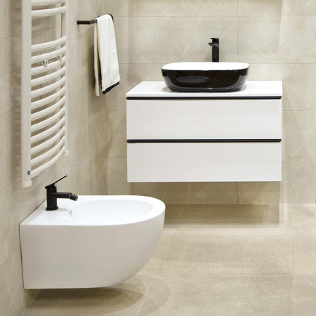 Bideu suspendat, Fluminia, Minerva, alb [6]