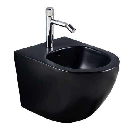 Bideuri - Bideu suspendat Fluminia, Ricci, cu fixare ascunsă, 36 x 49 cm, negru mat