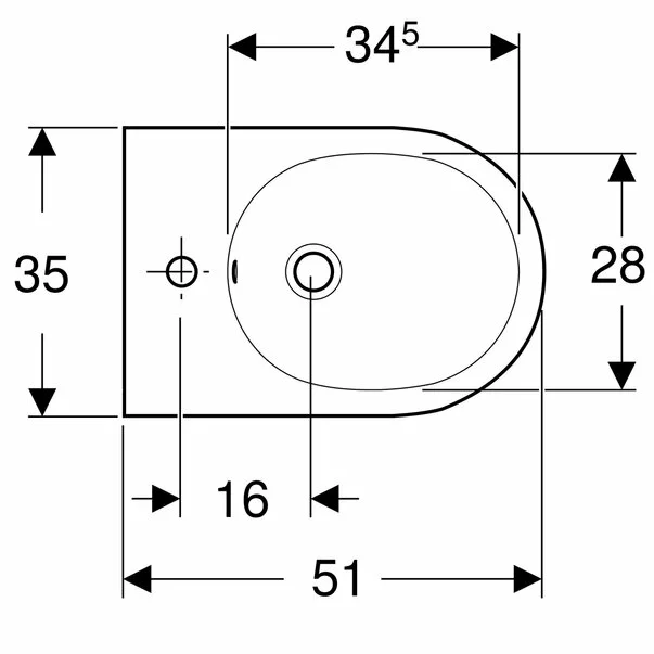 Bideu suspendat Geberit Acanto [3]