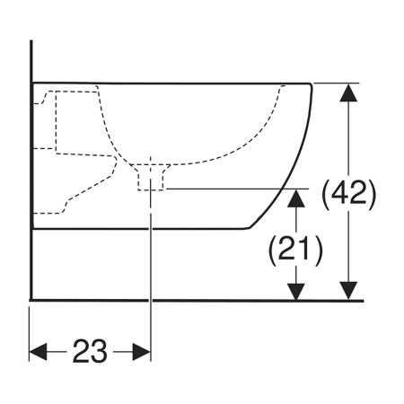 Bideu suspendat, Geberit, Acanto, alb mat [3]