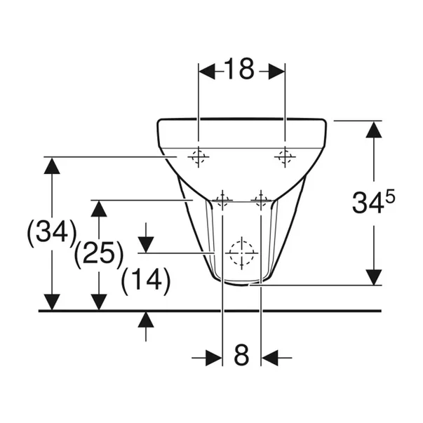 Bideu suspendat Geberit Selnova Square alb lucios [1]