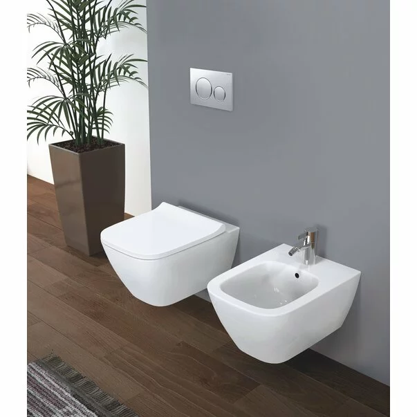 Bideu suspendat Geberit Smyle Square alb [4]