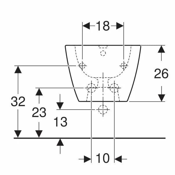 Bideu suspendat Geberit Smyle Square alb [2]