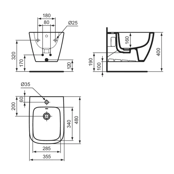 Bideu suspendat Ideal Standard i.life S alb lucios [11]