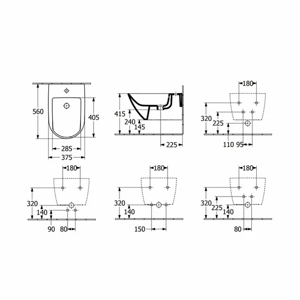 Bideu suspendat Villeroy&Boch Subway 3.0 alb [1]