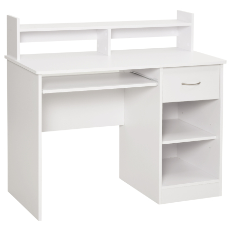 Dormitor & birou -  Birou Alb 104×48×95,5 cm - Lemn, Compact & Ideal pentru Acasa