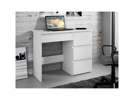 Birou calculator Beta 3 cu 4 sertare, 94x43x75 cm, finisaj alb [1]