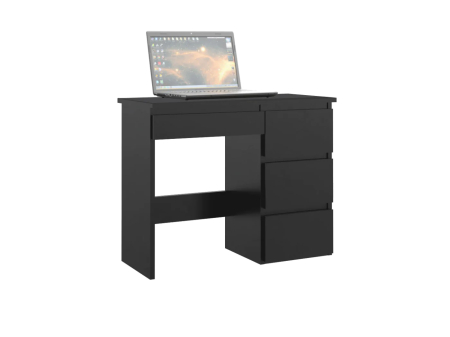 Birou calculator Beta 3 cu 4 sertare, 94x43x75 cm, finisaj negru [2]