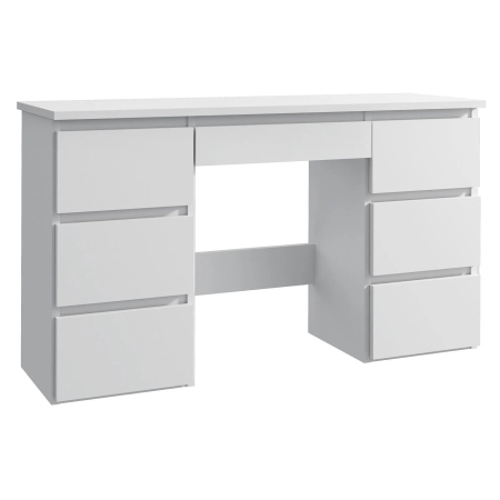 Mobila - Birou cu 7 sertare Beta 4 120x43x75 cm, design minimalist, alb