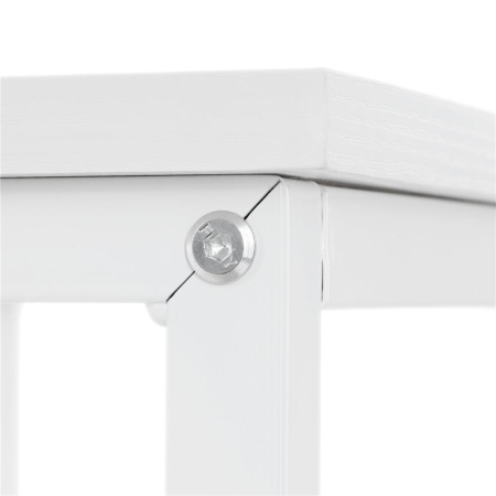 Birou cu blat MDF si cadru metalic, 100x50x76 cm, alb [15]