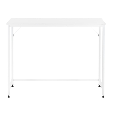 Birou cu blat MDF si cadru metalic, 100x50x76 cm, alb [12]