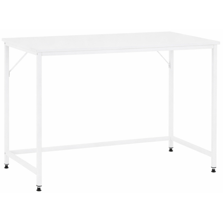 Dormitor & birou - Birou cu blat MDF si cadru metalic, 100x50x76 cm, alb