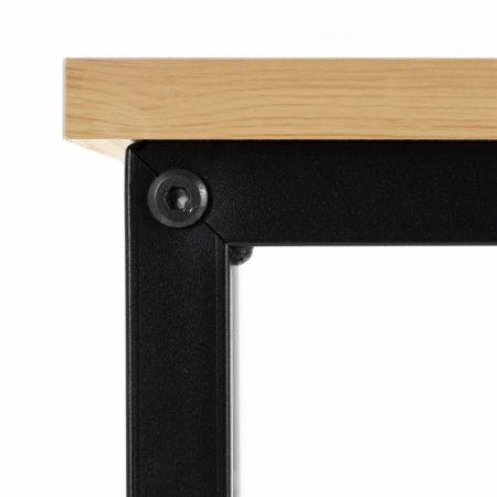 Birou cu blat MDF si cadru metalic, 100x50x76 cm, maro deschis [13]