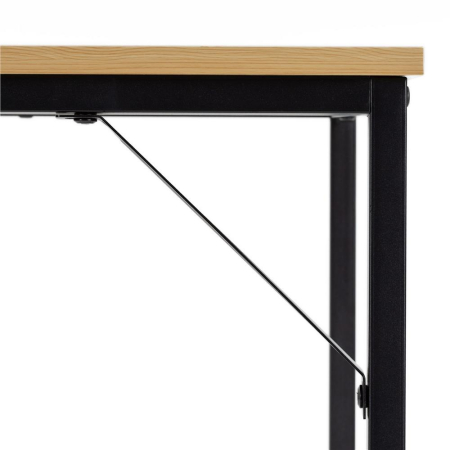 Birou cu blat MDF si cadru metalic, 100x50x76 cm, maro deschis [11]