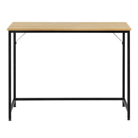 Birou cu blat MDF si cadru metalic, 100x50x76 cm, maro deschis [15]