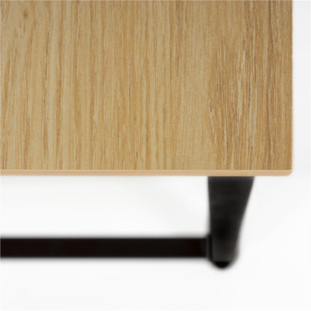 Birou cu blat MDF si cadru metalic, 100x50x76 cm, maro deschis [10]