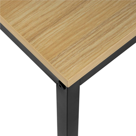 Birou cu blat MDF si rafturi laterale, cadru metalic, 120x48x122 cm, maro deschis [13]