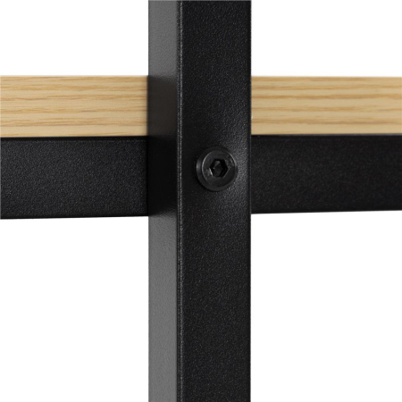 Birou cu blat MDF si rafturi laterale, cadru metalic, 120x48x122 cm, maro deschis [14]